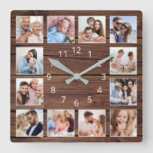 フォトコラージュカスタムファームハウスの素朴作成 スクエア壁時計 (正面)