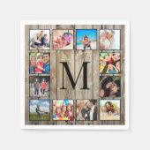 フォトコラージュカスタムファームハウスの素朴作成 スタンダードカクテルナプキン (正面)