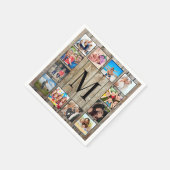 フォトコラージュカスタムファームハウスの素朴作成 スタンダードカクテルナプキン (角)