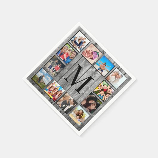 フォトコラージュカスタムファームハウスの素朴作成 スタンダードカクテルナプキン (角)