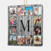 フォトコラージュカスタムファームハウスの素朴作成 セラミックオーナメント (左)