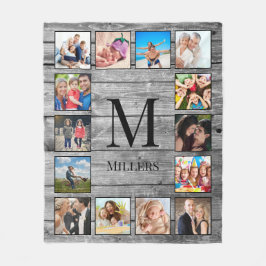 フォトコラージュカスタムファームハウスの素朴作成 フリースブランケット