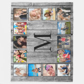 フォトコラージュカスタムファームハウスの素朴作成 フリースブランケット (正面)