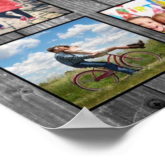 フォトコラージュカスタムファームハウスの素朴作成 ポスター (角)