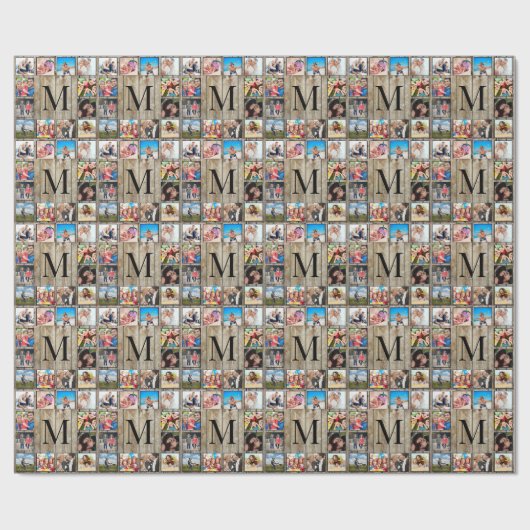 フォトコラージュカスタムファームハウスの素朴作成 ラッピングペーパー (フラット)