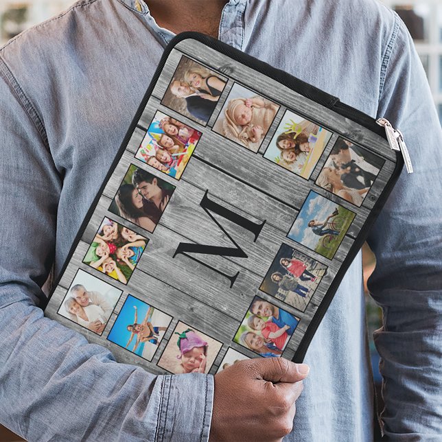 フォトコラージュカスタムファームハウスの素朴作成 ラップトップスリーブ (クリエイターアップロード済み)