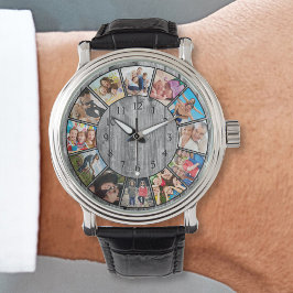 フォトコラージュカスタムファームハウスの素朴作成 腕時計