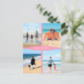 フォトコラージュカードとカスタム文字名 ポストカード (スタンド正面)