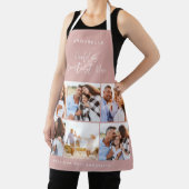 フォトコラージュガーリーピンクモダンの母親の日 エプロン (インサイチュ)