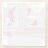 フォトコラージュガールズスクラップブックカスタム ガラスコースター (裏面)