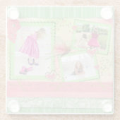 フォトコラージュガールズスクラップブックカスタム ガラスコースター (裏面)