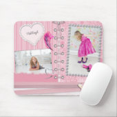 フォトコラージュガールズスクラップブックカスタム マウスパッド (マウス)