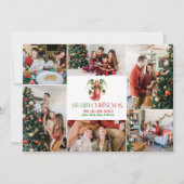 フォトコラージュクリスマスエンジェルファンシータイポグラフィ 招待状 (正面)