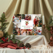 フォトコラージュクリスマスエンジェルファンシータイポグラフィ 招待状