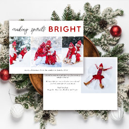 フォトコラージュクリスマスカード3 | Spirits Bright シーズンカード