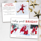 フォトコラージュクリスマスカード3 | Spirits Bright シーズンカード