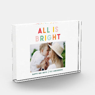 フォトコラージュクリスマスレインボーカラフルブライトホ フォトブロック