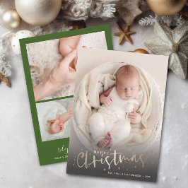 フォトコラージュクリスマス誕生 案内状