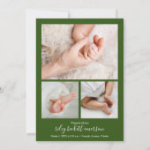 フォトコラージュクリスマス誕生 案内状 (裏面)