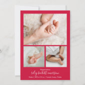 フォトコラージュクリスマス誕生 案内状 (裏面)