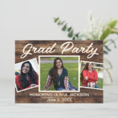 フォトコラージュグラー素朴ドパーティー 招待状 (スタンド正面)