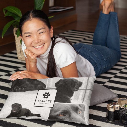 フォトコラージュコンテンポラリーペットの思い出 |犬 アクセントクッション