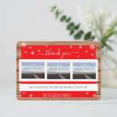フォトコラージュサンキュークリスマスホリデカスタムー サンキューカード (スタンド正面)
