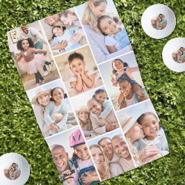 フォトコラージュシンプルのエレガント写真 ゴルフタオル