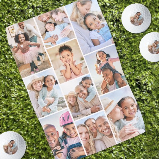 フォトコラージュシンプルのエレガント写真 ゴルフタオル