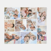 フォトコラージュシンプルのエレガント写真 フリースブランケット (正面(横))