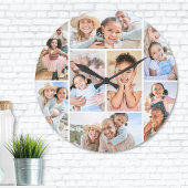 フォトコラージュシンプルのエレガント写真 ラージ壁時計