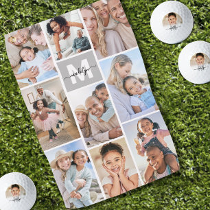 フォトコラージュシンプル写真 ゴルフタオル