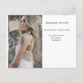 フォトコラージュシンプル卒モダン業  案内ポストカード (裏面)