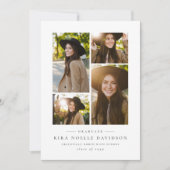 フォトコラージュシンプル卒業式パーティー 招待状 (正面)