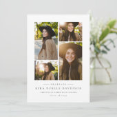 フォトコラージュシンプル卒業式パーティー 招待状 (スタンド正面)