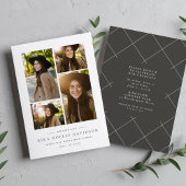 フォトコラージュシンプル卒業式パーティー 招待状