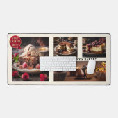 フォトコラージュスイーツベーカリーチョコレートケーキ デスクマット (キーボード&マウス)