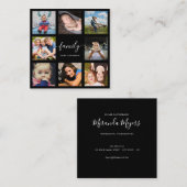フォトコラージュスクリプトプロフェッショナル写真家 スクエア名刺 (正面/裏面)