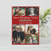 フォトコラージュスターフィッシュクリスマスフラットカード シーズンカード (スタンド正面)