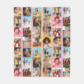 フォトコラージュストライプフリースブランケット フリースブランケット (正面)