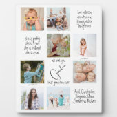 フォトコラージュタイポグラフィ私たちはおばあちゃんを愛している フォトプラーク (正面)