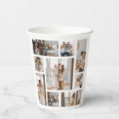 フォトコラージュテンプレートのパーソナライズ紙カップ9 紙コップ (裏面)