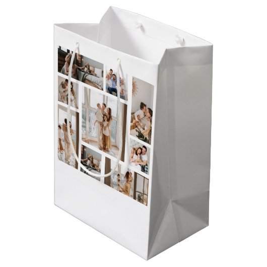 フォトコラージュテンプレートの個人用設定 ミディアムペーパーバッグ (裏面アングル)