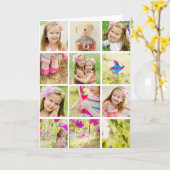 フォトコラージュテンプレートパーソナライズされた カード (黄色い花)