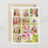 フォトコラージュテンプレートパーソナライズされた ポストカード (正面/裏面)