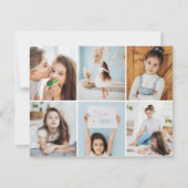 フォトコラージュトレンディーモノグラモダンムスタイリッシュ ノートカード (裏面)