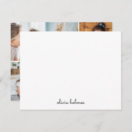 フォトコラージュトレンディーモノグラモダンムスタイリッシュ ノートカード (正面/裏面)