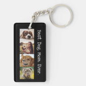 フォトコラージュド最高のッグママエバーおもしろい白黒 キーホルダー (裏面)