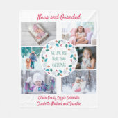 フォトコラージュナナ&グランドウィンターウッドランド フリースブランケット (正面)