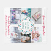 フォトコラージュナナ&グランドウィンターウッドランド フリースブランケット (正面(横))